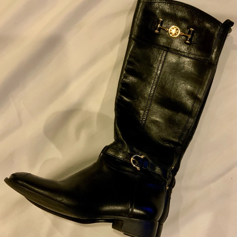 Tory Burch Leather Riding Boots, 8M